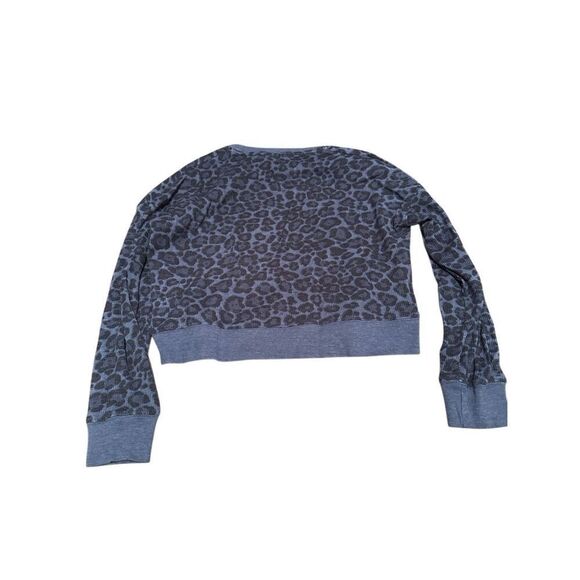 Splendid pj set - long sleeve jogger pants - sz small- leopard thermal waffle bl - Picture 6 of 12